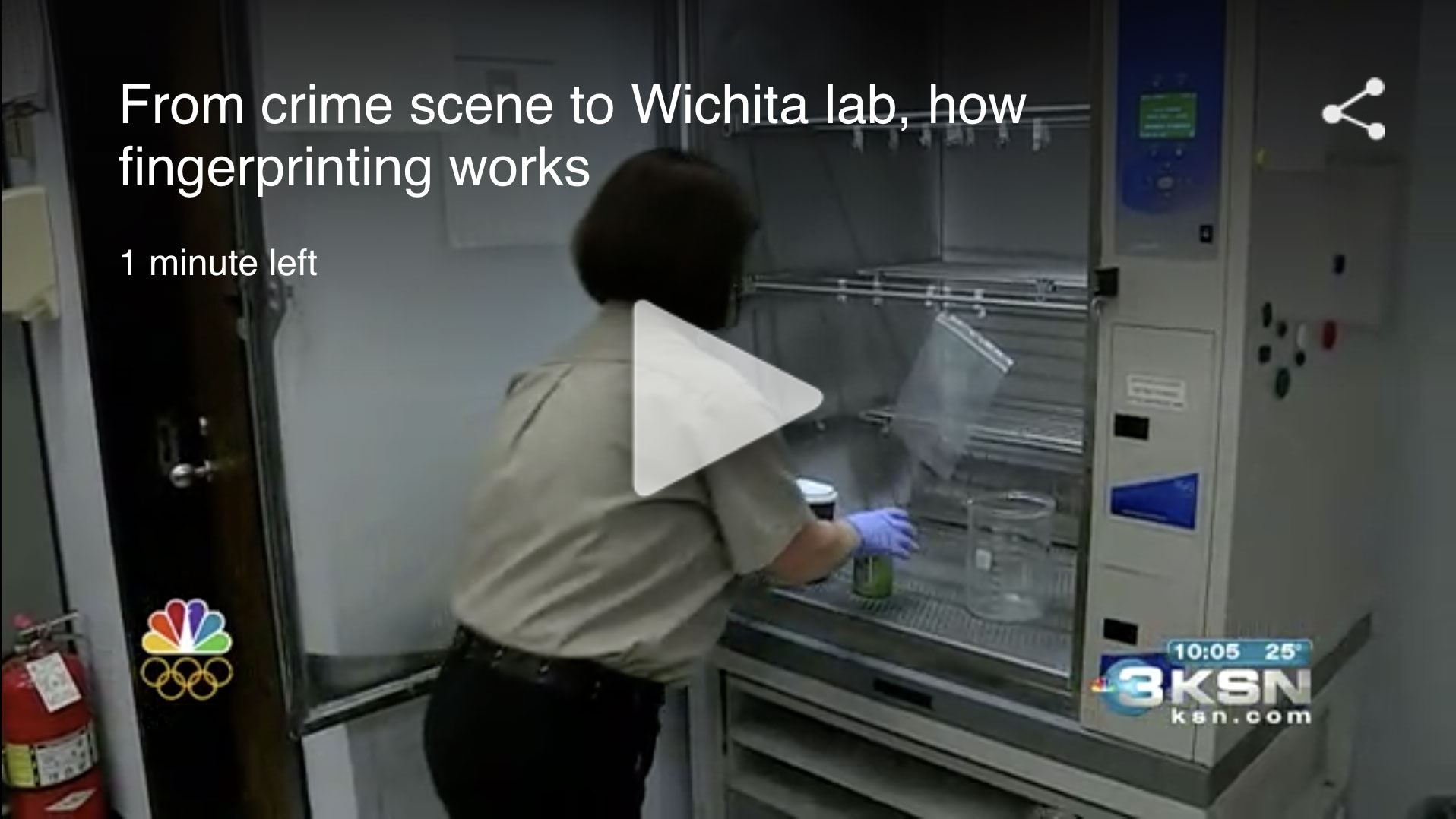 KSM news video of CApture BT latent fingerprint fuming chamber at Wichita crime lab