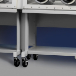 Double Glove Box Mobile Base Stand