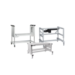 6' Universal Hydraulic Base Stand with Casters, Optic White 230V US