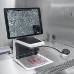 Rebel Logic+ Biosafety Cabinet Close Up with Rebel Microscope