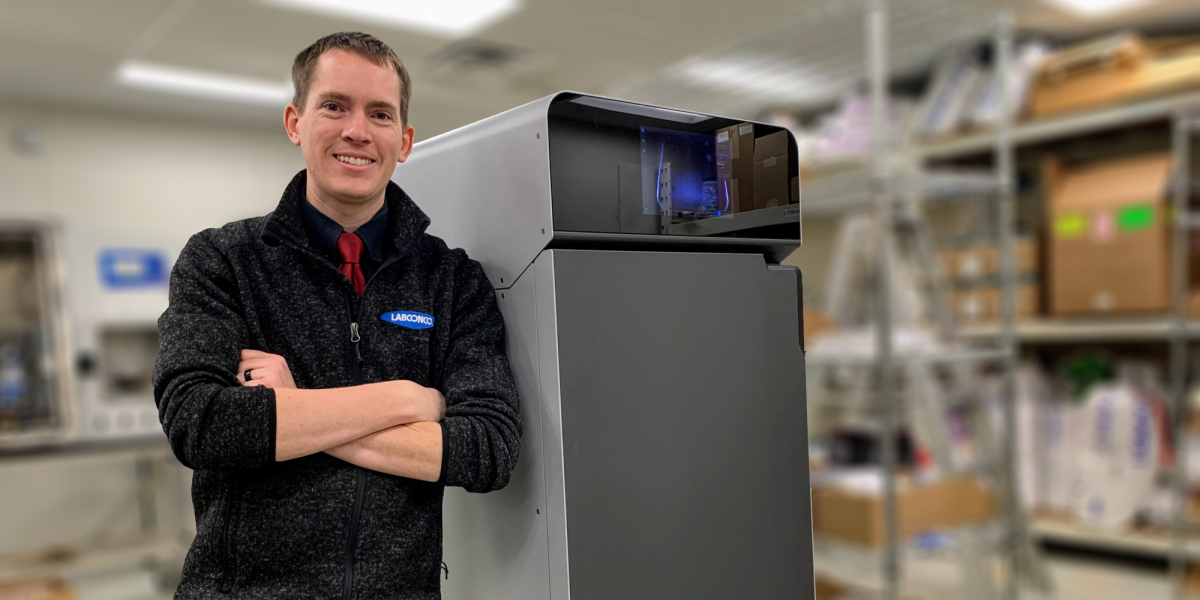 Brent Griffith in the Labconco 3D Printing Lab