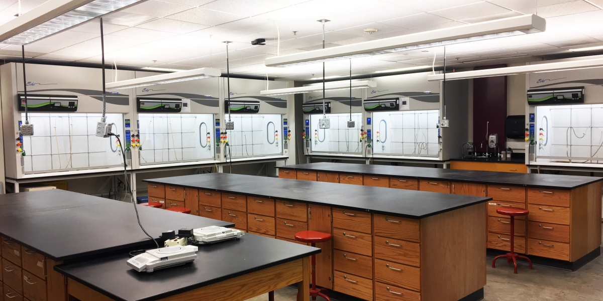 Carleton College Echo Filtered Fume Hoods Lab